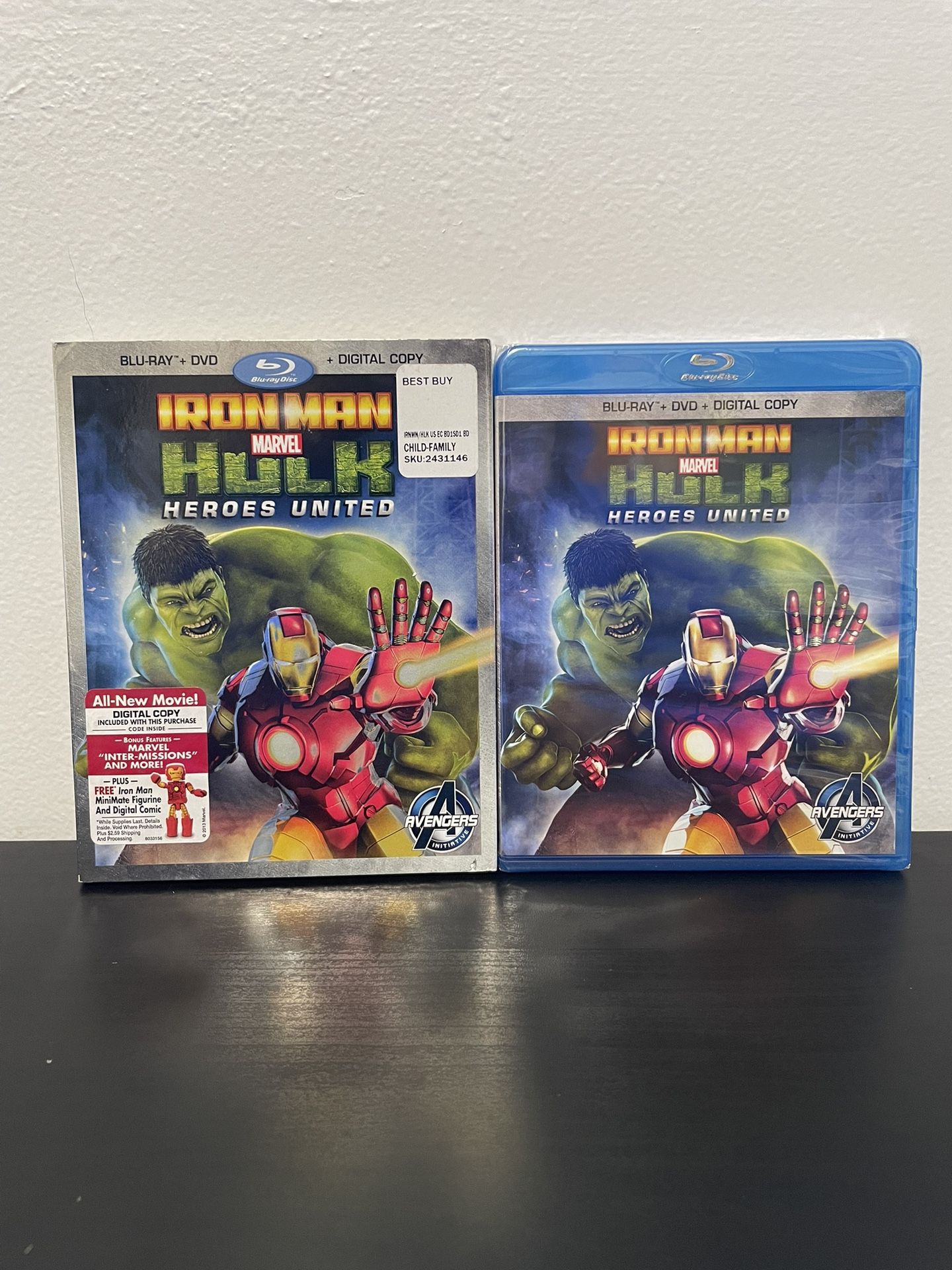 Iron Man Hulk Heroes United Blu Ray DVD Combo NEW w/ SlipCover Marvel 2013