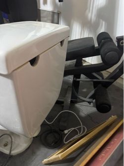 Porcelain toilet barely used