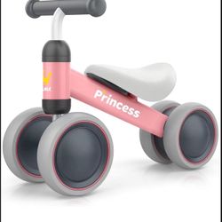 Baby Balance Bike for 1 Year Old Girl Gifts, 10-24 Month Toddler Balance Bike, 4 Silent Wheels Pre-School First Ride On Toys, 1st Birthday Gifts