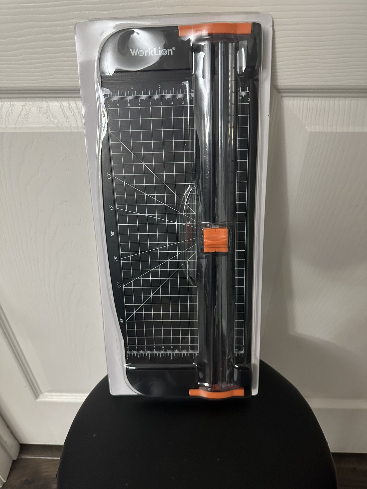 Brand new WorkLion paper trimmer in packaging.