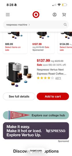 Nespresso vertuo next espresso