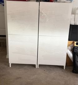 IKEA White Tall Dresser Set of 2