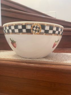 MacKenzie-Childs Berries & Blossoms Melamine Salad Bowl