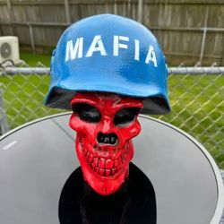 Bills Mafia Skull Statue