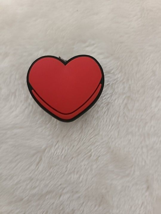 Jibbitz Red Heart Shoe Charm