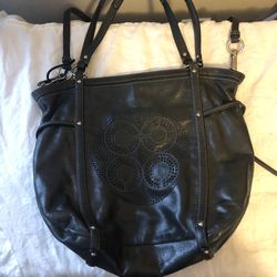 Coach Audrey Leather tote shoulder strap bag