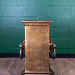 Neoclassical-Style Pedestal w/ Lion Mascarons - Pedestal/Plant Stand - Delivery Available