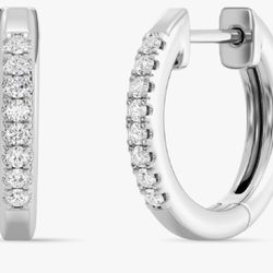 Diamond Hoop Earrings