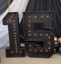 Wooden number 15