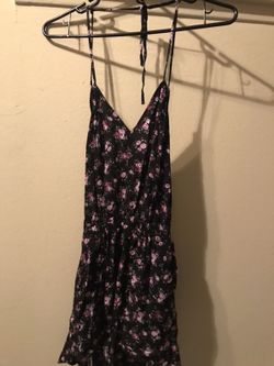 Halter Top Flowered Jumpsuit