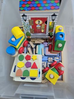 Premium Wooden Learning Toy Bundle Melissa and Doug Montessori Homeschool Bundle Piece Set