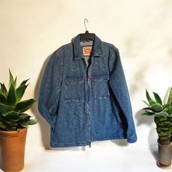 Men's Levi's Denim Jacket XL Blue Zipper Chamarra