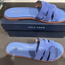 Cole Haan Flynn Slotted Slide Blue