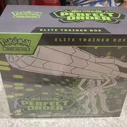 Pokemon TCG Mega Evolution ME03: Perfect Order Elite Trainer Box (ETB) - From An Authentic Pokemon Vending Machine