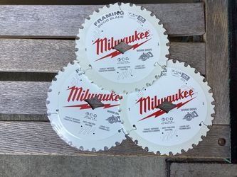 Milwaukee 7-1/4” x 24-Tooth Carbide Framing Circular Saw Blade (3-Pack). Brand NEW.