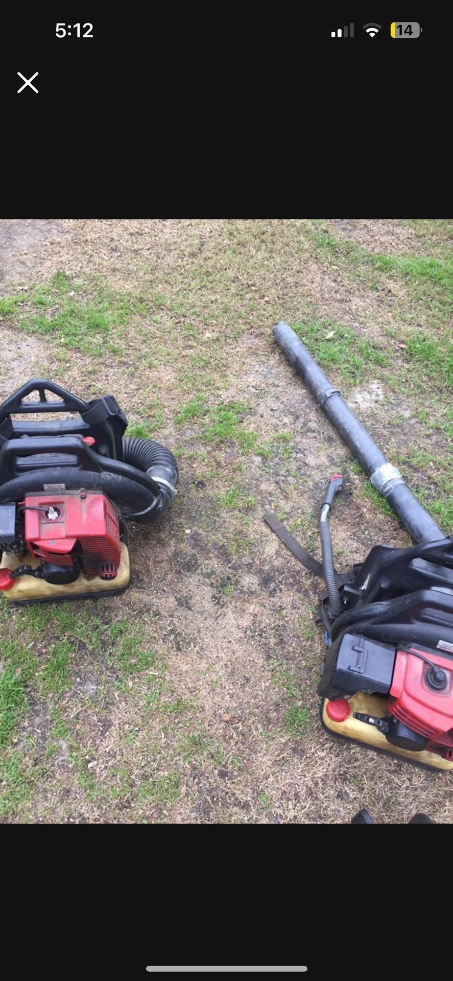 2 Shindaiwa Back Pack Blowers Work Good