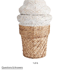 Hamper / laundry basket / /storage from pottery barn