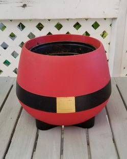 Christmas Santa Plant Pot