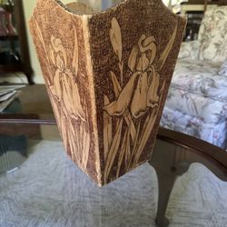 Pyrography Waste Basket