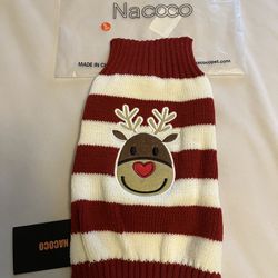  Dog Sweater Pet Christmas Elk Bells Sweaters Halloween Reindeer for Small Dog and Cat