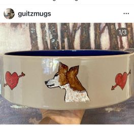 Hand painted dog bowls