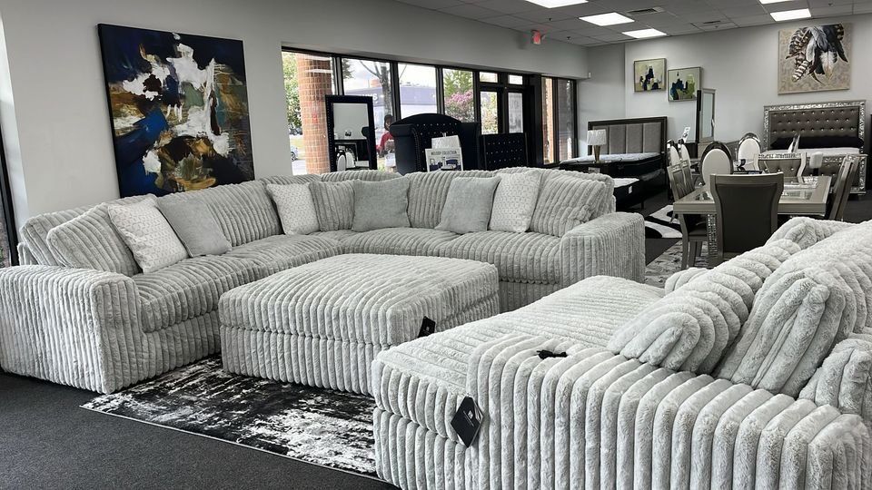 Brand New 3 Piece Stupendous Sectional w/Cozy seating & Feather blend cushions