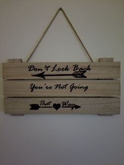 Handmade laser engraved sign