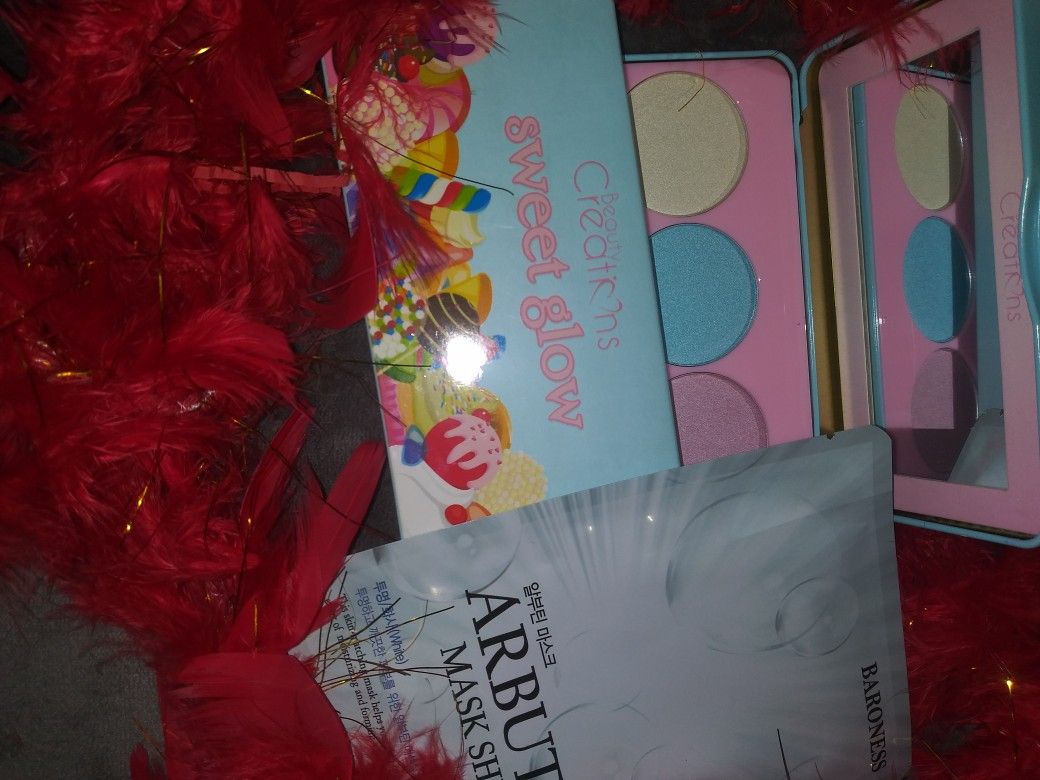 Makeups, Eyeshadow Palette With A Face Mask