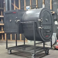 Custom 120 Gallon Offset Smoker/Pizza Oven