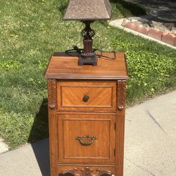 Nightstand with lamp
