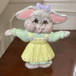 Ceramic Girl Easter Bunny