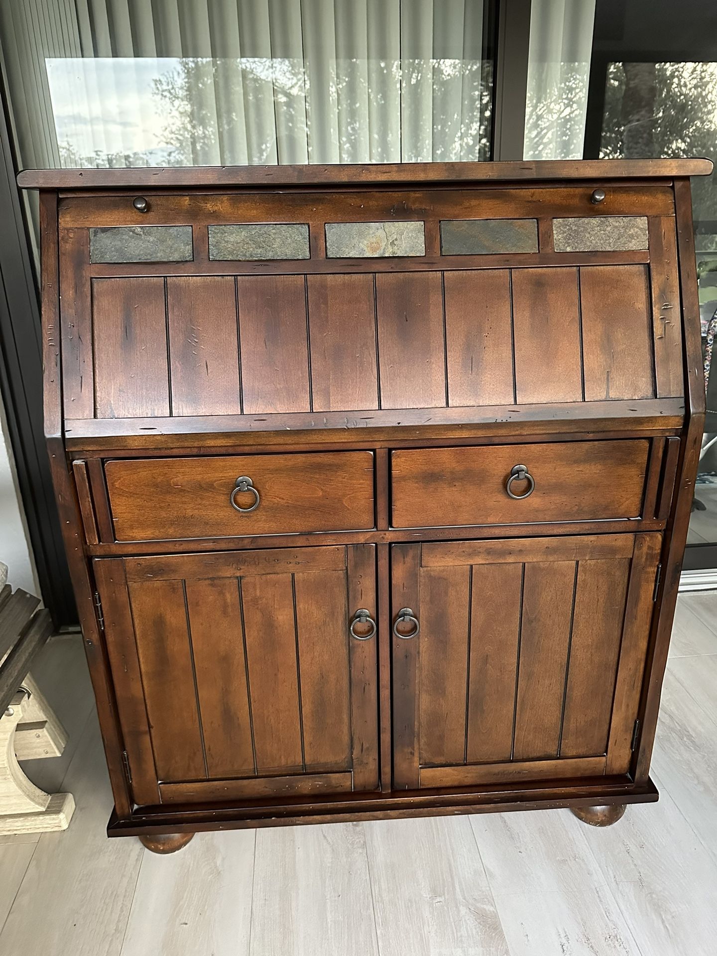 Solid Wood Secretary Desk