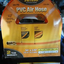 Amflo PVC Air Hose 3/8" X 50' Grease/Oil And Abrasion Resistant 300 PSI