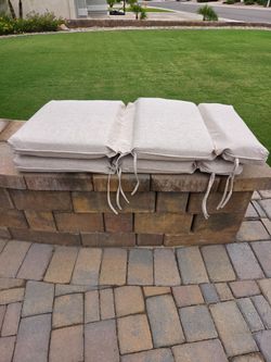 Aoodor Outdoor Polyester High Back Dining Chair Cushion Set, Brown
