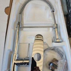 New Chrome Spring Kitchen Faucet.I have other styles available .  Look at my profile