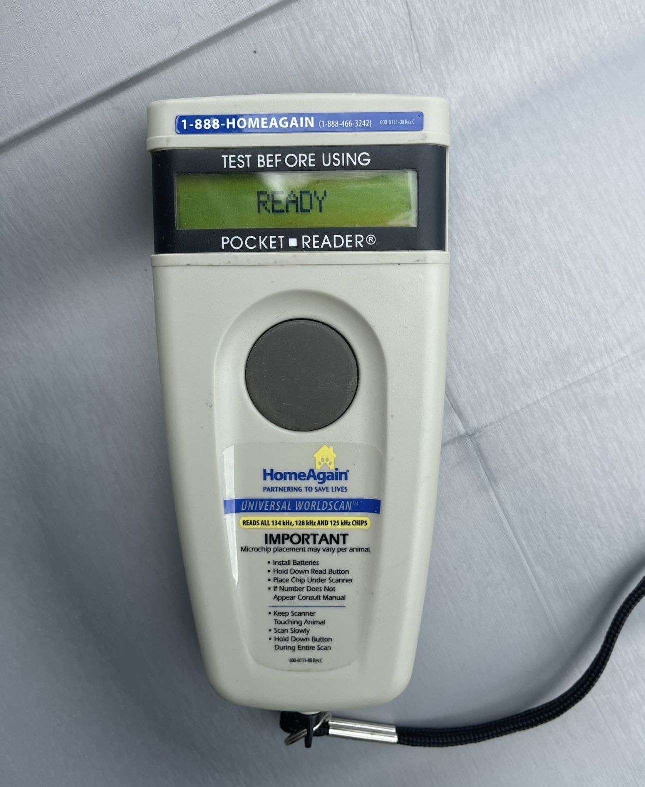HomeAgain Microchip Reader, for scanning pets