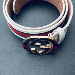 Men’s Gold Interlocking G Leather Gucci Belt
