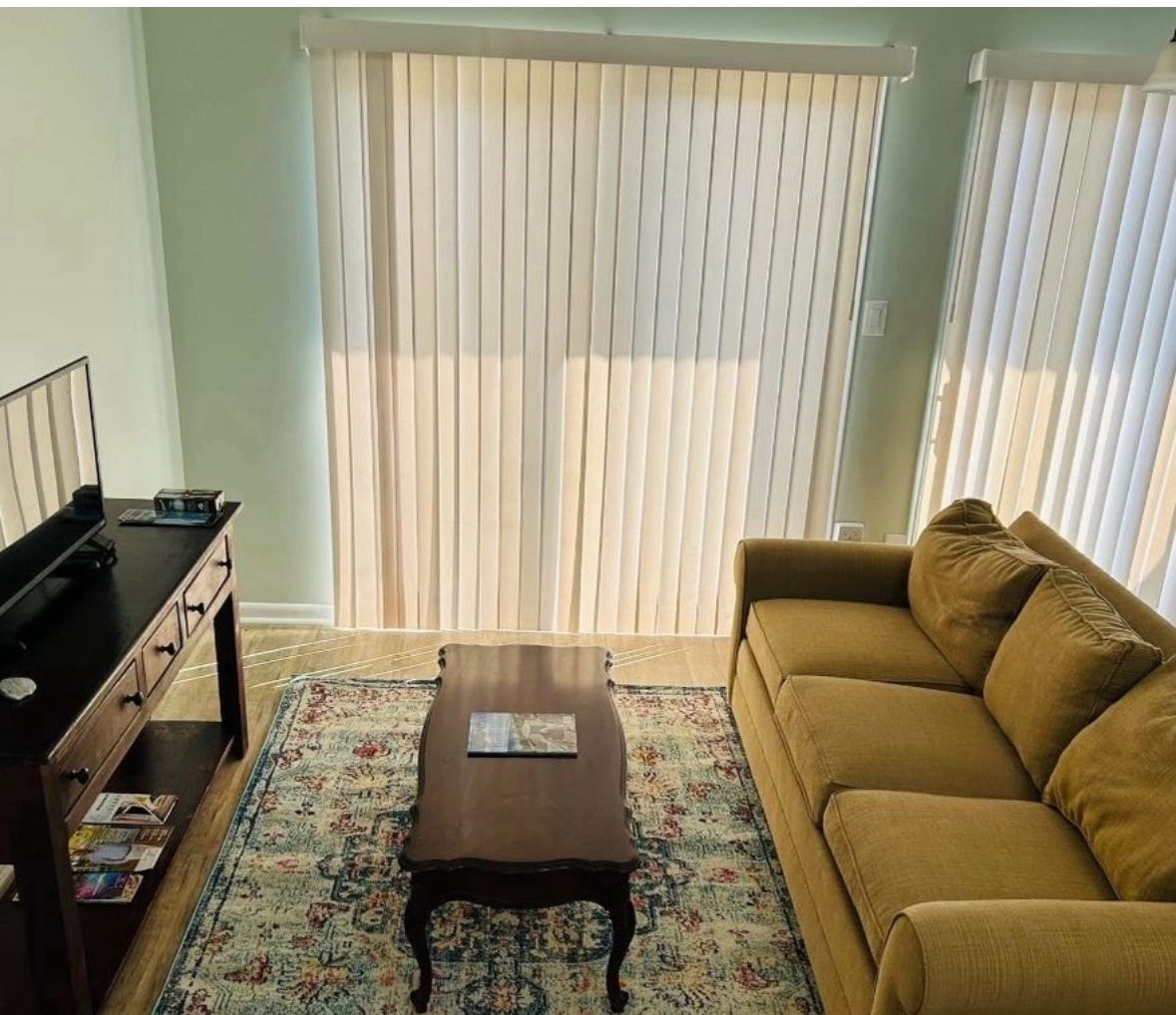 Ethan Allen Brown/Gold Couch/Sofa