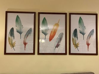 3 Wall Framed  Art Decor