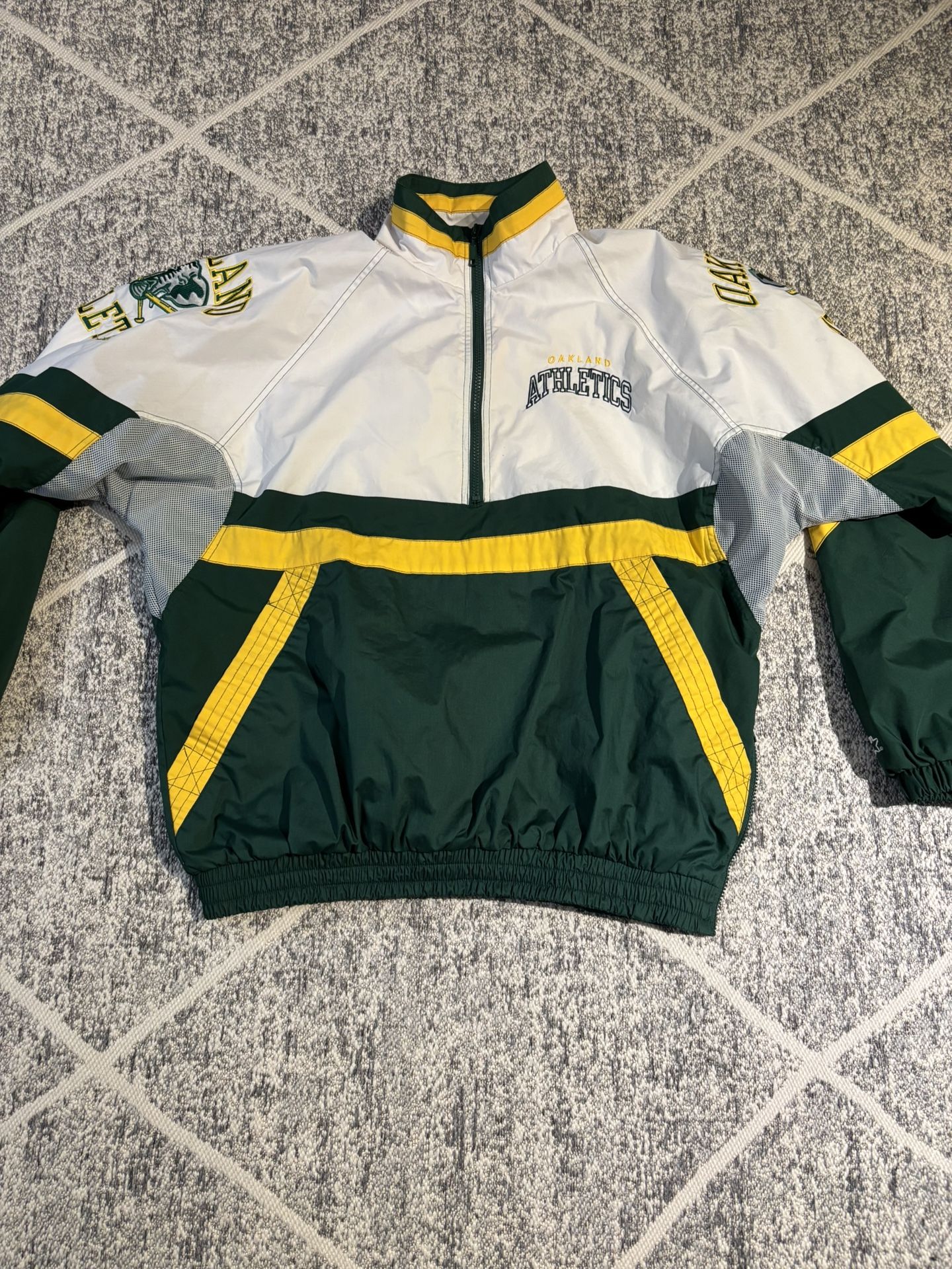 RARE Vintage 90s Oakland Athletics A's Starter Windbreaker  Jacket Size XL