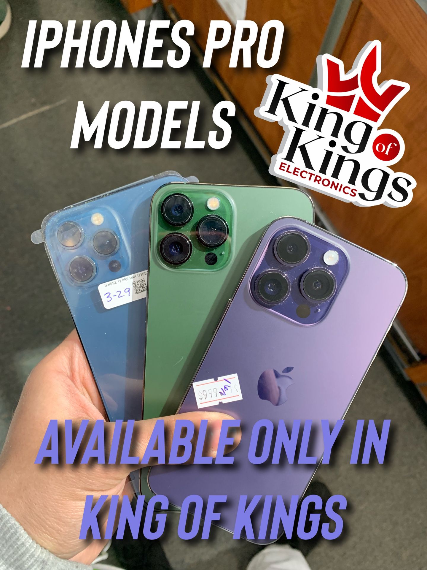 IPHONES PRO MODELS AVAILABLE!!!!!!!!!