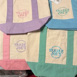 Brand New Pastel Trader Joes Bags 