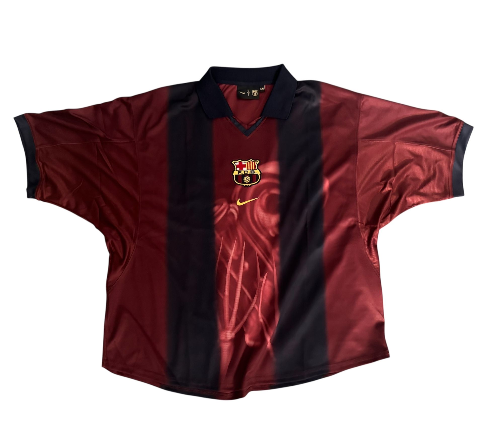 CJ X NIKE X FC BARCELONA Retro 2000/01 Home Skeleton Jersey • Travis Scott • 2XL