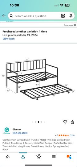 Twin over twin trundle bed