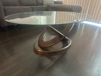 Modern glass coffee table