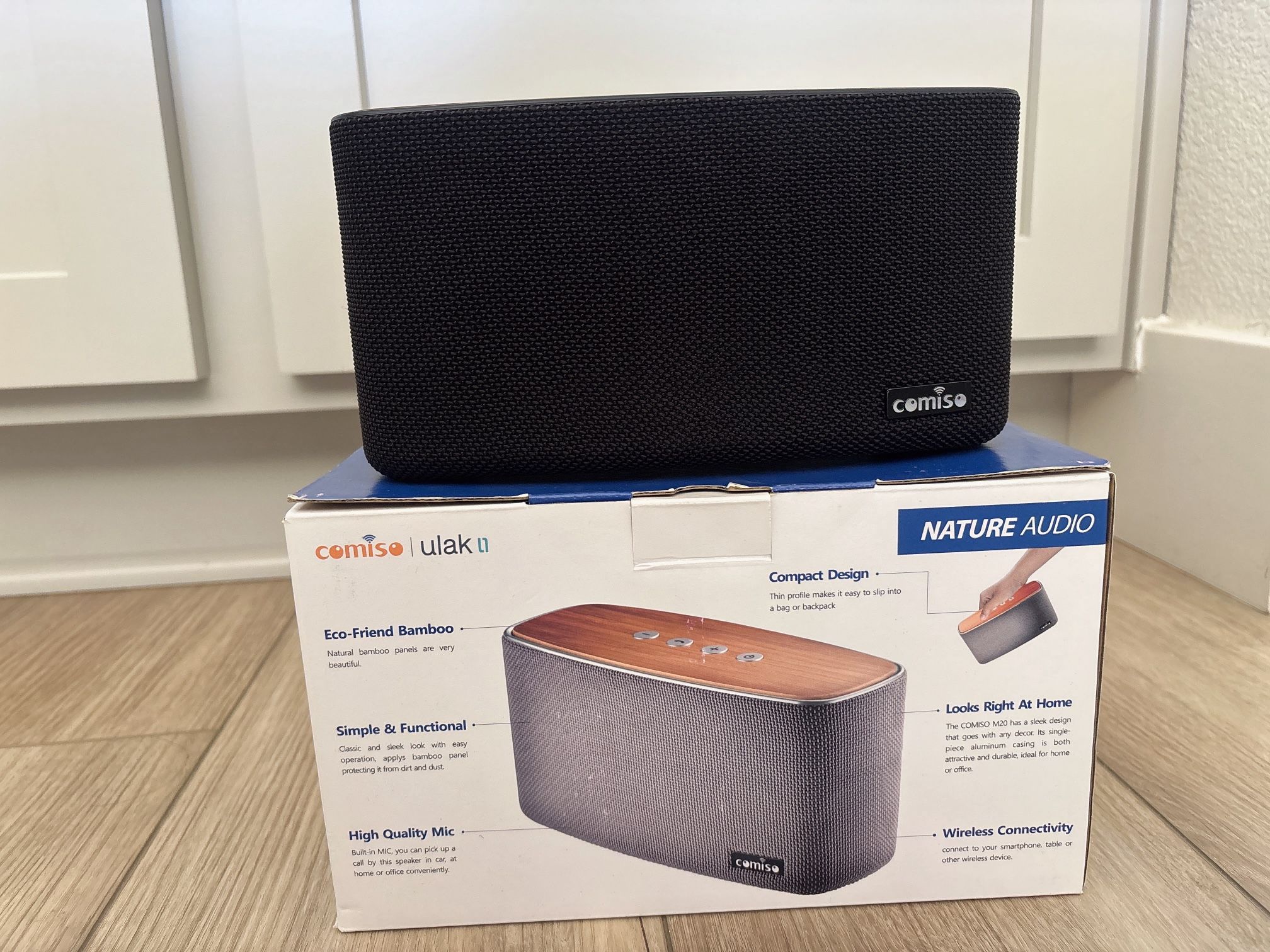 comiso Bluetooth Speakers, Loud Wood Home Audio Outdoor Portable Wireless Speaker
