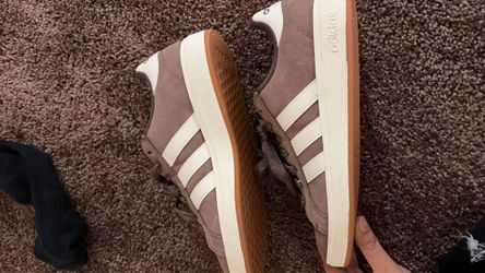 Brown adidas shoes
