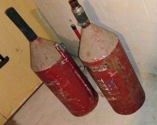 Two Old Gas Cans