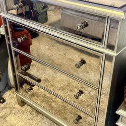 Mirrored Dresser & Queen Headboard Set