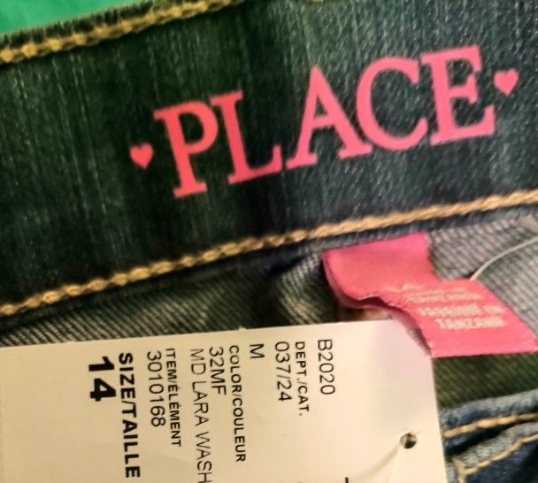 Children's Place Girl Jeans 
14 NWT